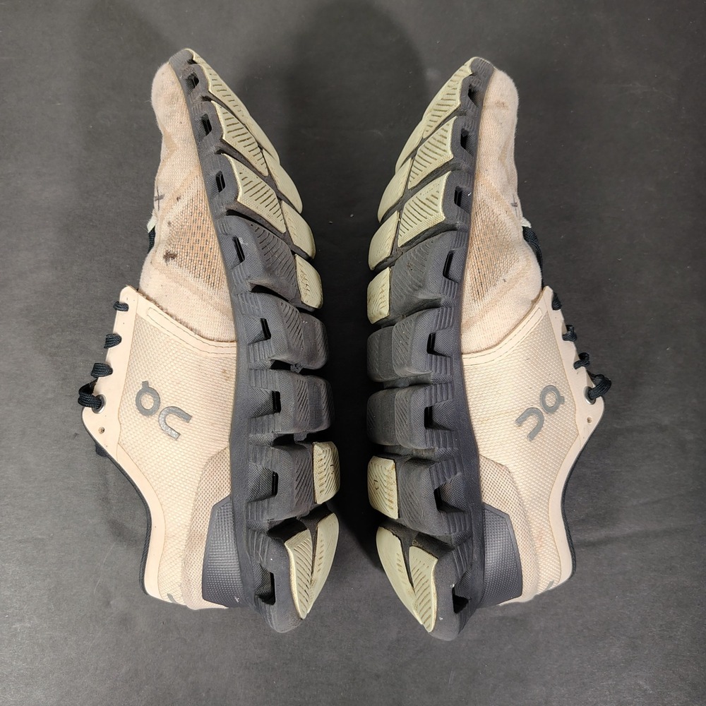 On Cloud X Women Size 8 Beige Black Mesh Lightweight Running Training Shoes - Picture 9 of 16